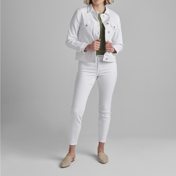 JAG Kiara Classic Denim Jacket Size XS In White - Picture 11 of 12